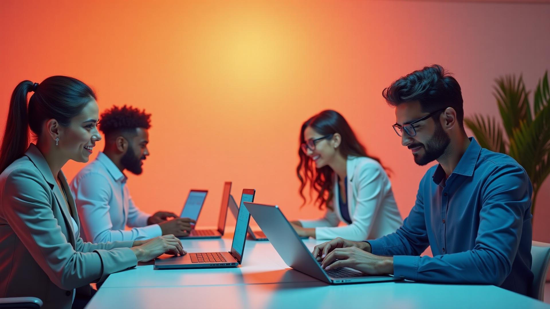 Tech professionals collaborating on innovative projects